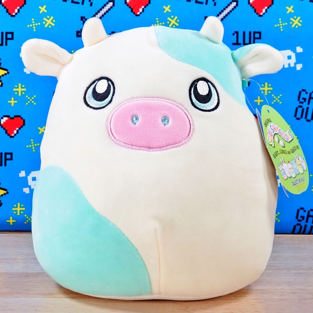 Squishmallow Belana the Cow 8" UltraSoft Stuffed Easter Farm Pal Plush Toy NWT